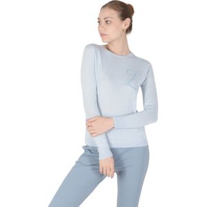 Crown Of Edinburgh Cashmere Lange Mouw Art 004 Lichtblauwe Letter L