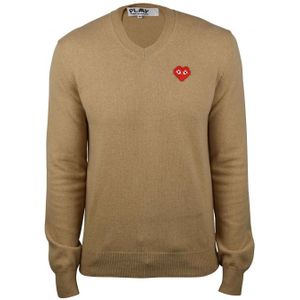 Comme des Garçons - Trui - Camel - V-hals - Kamelenwol