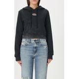 Diesel - F-Slimmy-Hood-P5 - Cropped Hoodie - Zwart - Katoen