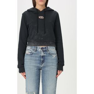 Diesel - F-Slimmy-Hood-P5 - Cropped Hoodie - Zwart - Katoen