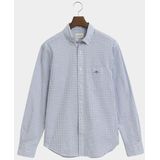Gant - Casual Overhemd - Blauw - Poplin Ruit
