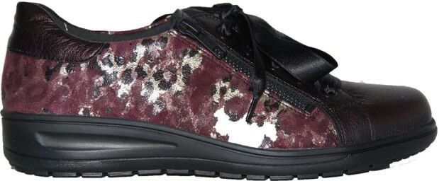 Solidus - Dames Sneakers - Zwart - Leer - Flexibele Zool