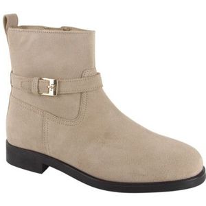 Tommy Hilfiger - Enkellaarsjes - Beige - Leren