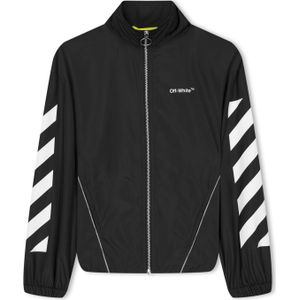 Off White Juniors Helvetica Track Top in zwart-wit voor jongens