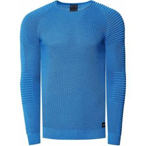 Rusty Neal - Fijngebreide Biker Trui - Slanke Pasvorm - Ronde Hals