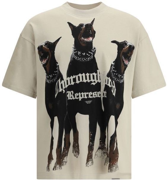 Represent, Heren, Tops, Beige, Maat: S Katoen,