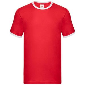 Fruit of the Loom - Ringer T-shirt - Heren - 100% Katoen