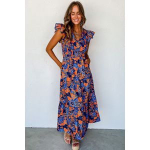 Bloemenlagend Maxi-jurk