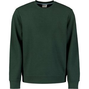 No Excess Sweater crewneck double layer jacqu dark green