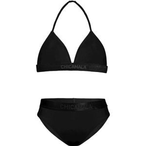 Muchachomalo Meisjes triangle top bikini effen