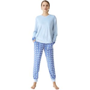Damespyjama met lange mouwen en V-hals JJBDP0801