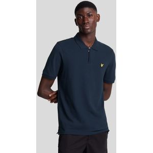 Lyle And Scott - Zip Polo Shirt - Navy - Poloshirt