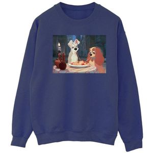 Li-cense Disney dames lady and the tramp spaghetti foto sweatshirt
