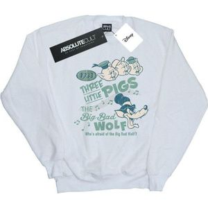 Li-cense Disney heren drie kleine varkens die bang zijn van de grote boze wolf sweatshirt