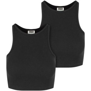 Urban Classics Dames geribde organic gewatteerde top (set van 2)