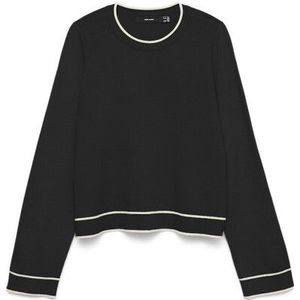VERO MODA Trui 'VMGold'  zwart / wit