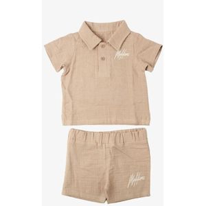 Malelions Jongens set baby mousseline polo crinckle