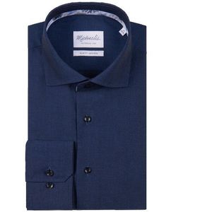 Michaelis Donker overhemd met bloemen in de kraag