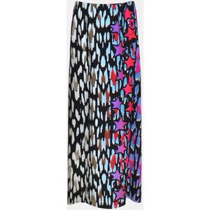 Mucho Gusto Rok sardinie degradé luipaardprint in fuchsia tot rood