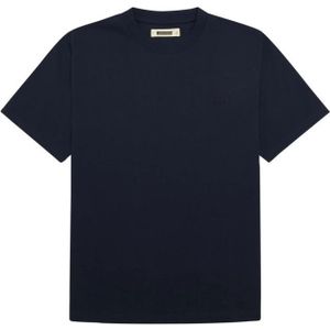 Woodbird - Wbbaine Base Tee - Navy - Katoen