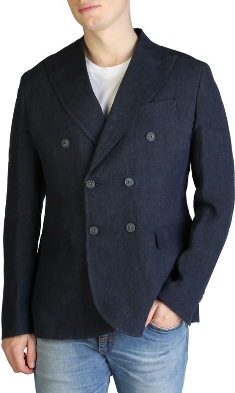 YES Zee - Heren Blazer - Blauw - Linnen