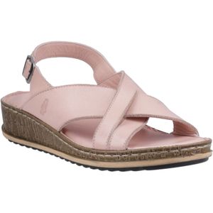 Hush Puppies - Elena - Wedges - Blush - Leren Dames Sandalen