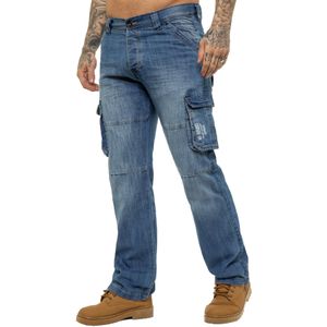Enzo - Cargo Combat Jeans - Blauw