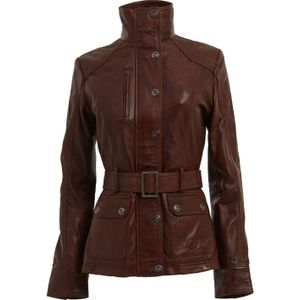 Dames leren militair geïnspireerde bikerjack-Middleton