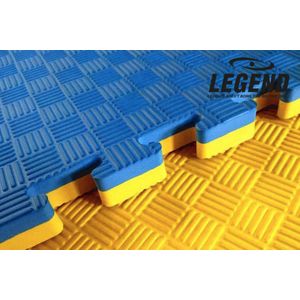 Legend Sports Legend puzzelmat sportvloer | 100 x 100 x 4 cm | blauw / geel