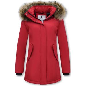 Matogla Winterjas met echte bontkraag slim fit