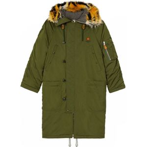 Kenzo - Gewatteerde Parka - Donker Kaki - Groene Jas