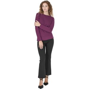 Crown Of Edinburgh Cashmere Dames Boothals Trui Coe 0025 Paars