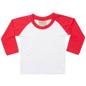 Larkwood Baby baseball t-shirt met lange mouwen