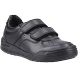 Hush Puppies Sully Leren Jongens Zwarte Schoenen, Zwart, 10 UK