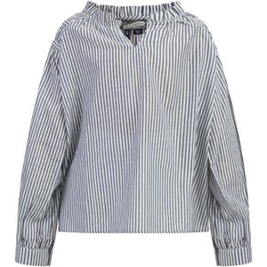 DreiMaster - Blouse - Donker Marineblauwe - Lange Mouwen - Gestreept