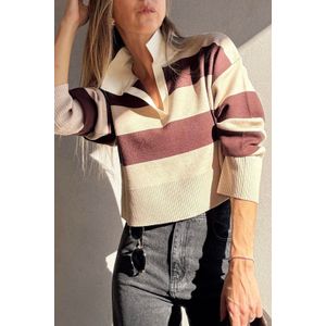 Gestreepte Gebreide Coltrui