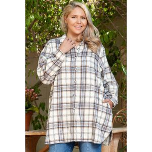 Overmaatse Geruite Fleece Shirt