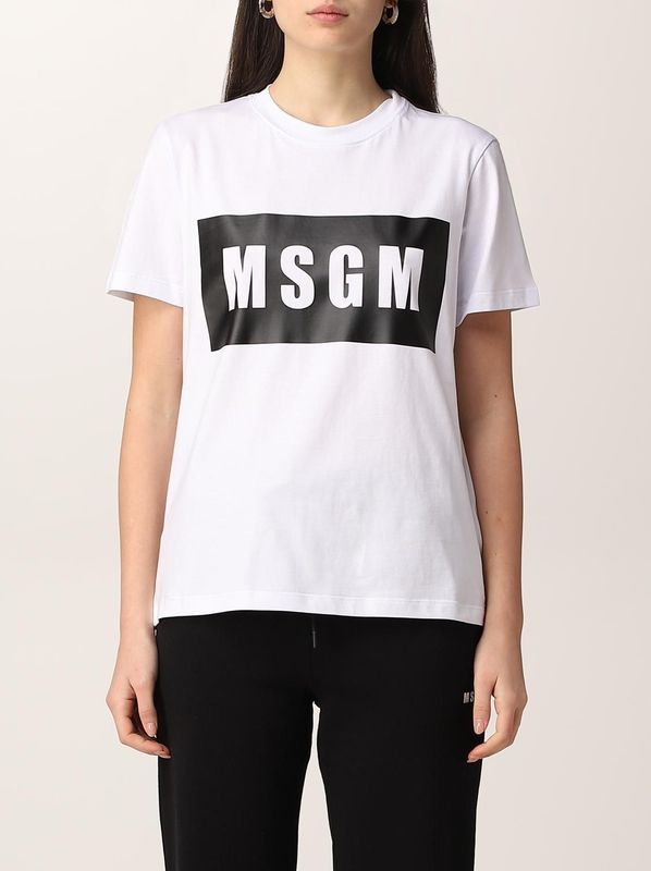 Msgm, Dames, Tops, Wit, Maat: S Katoen,