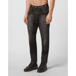 Philipp Plein - Dangerous Love - Jeans - Zwart - Carrot Fit