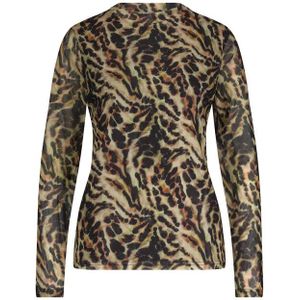 Tramontana - Top - Bruin - Dierenprint - Aansluitende Pasvorm