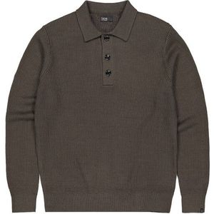 Butcher of Blue - Galway Polo LS - Bruine Polo Trui - Heren