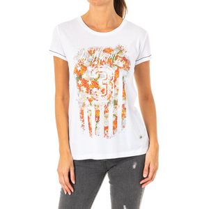 Dames - T-shirt - Wit - LWR309 - Korte Mouwen - Ronde Hals