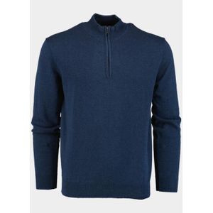 Bos Bright Blue Half zip half zip 100% katoen 8400cct/695