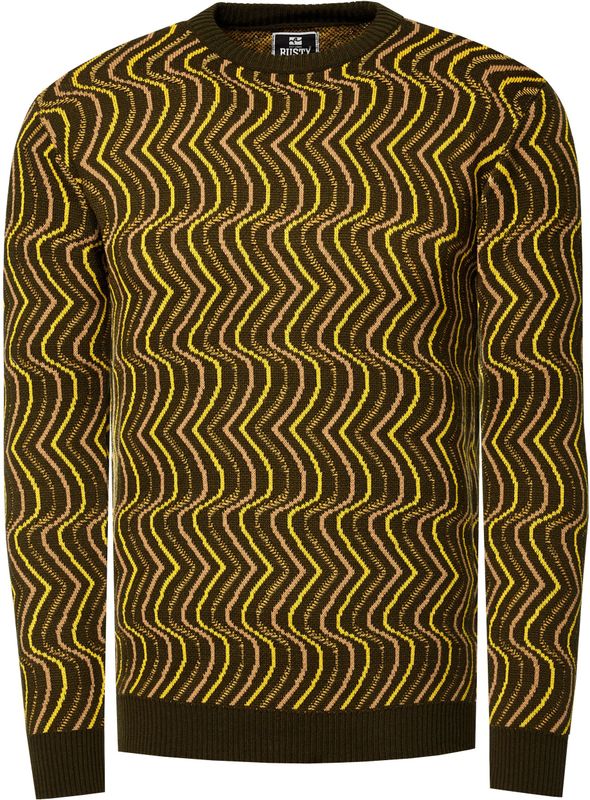 Rusty Neal - Fijn Gebreide Trui - Ronde Hals - Heren