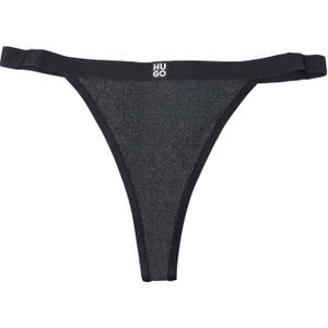 HUGO - Lurex String - Zwart - Katoen/Mesh - Elastische Tailleband