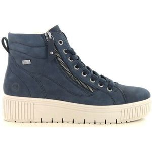 Remonte - D3B71 - Halfhoge Damesschoen - Pazifik Blauw - Nubuck