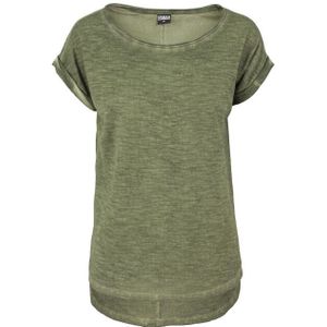 Urban Classics Dames spray dye gedompeld zoom t-shirt