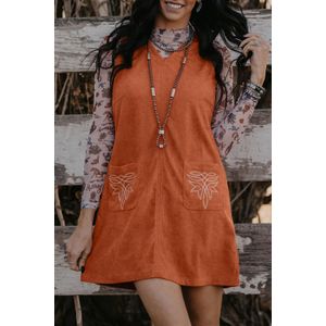 Corduroy Geborduurde Pocketjurk