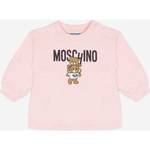 Moschino Baby Meisjes Beer Logo Trui Jurk in Roze