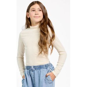 AI&KO - ZERA STRIPE PES 177 - Top - Ecru - Lange Mouw